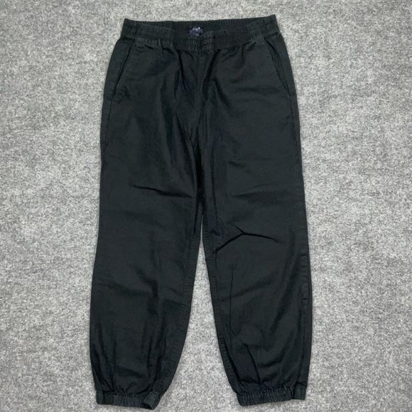 J.CREW Pants Womens Size 4S Black Joggers Pull On Pockets Capri twill - Picture 1 of 12